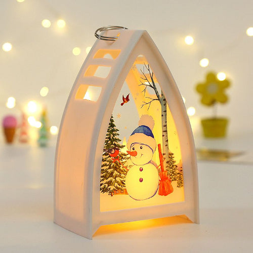 Bougie bonhomme de neige blanc