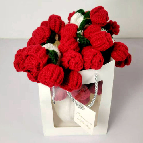 Bouquet de roses rouges 80 cm 52 fleurs