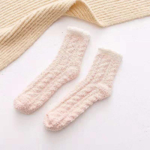 Chaussettes de nuit femme rose