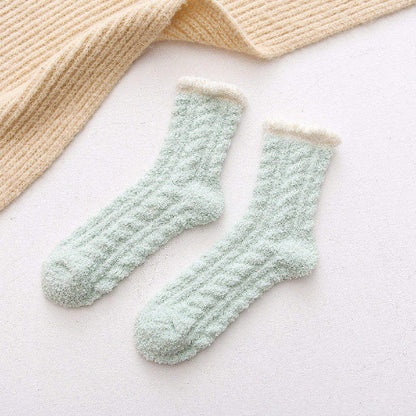 Chaussettes de nuit femme vert