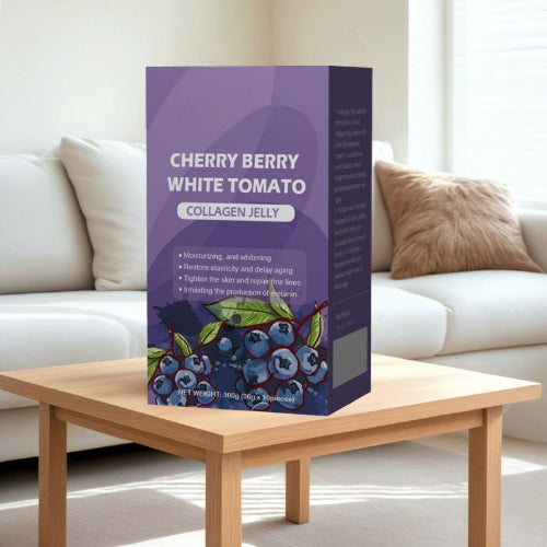 Gelatine collagene tomates blanches baies cerise