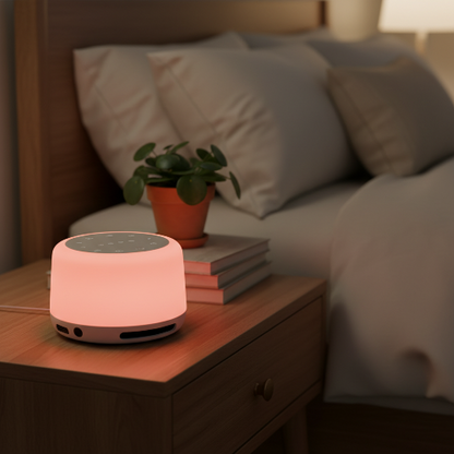 Machine a bruit blanc rose