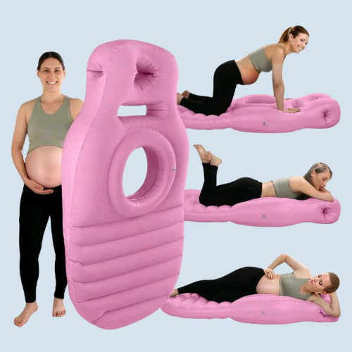 Matelas gonflable femme enceinte rose