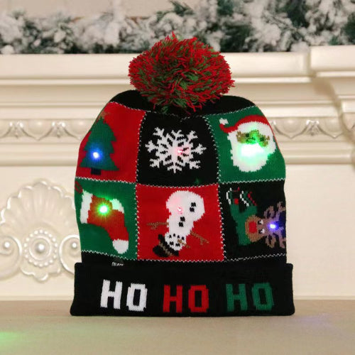 bonnet de Noël avec LED J