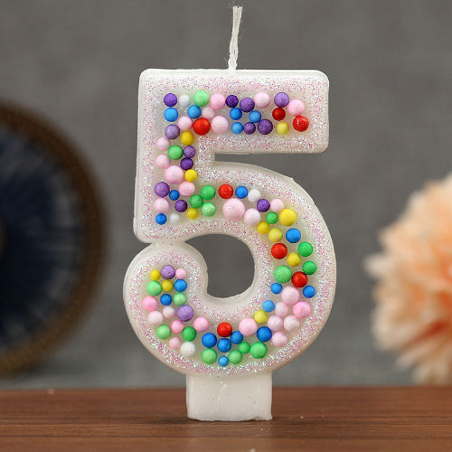 bougie anniversaire numérique cinq