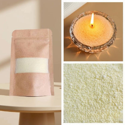 bougie artisanale jaune clair