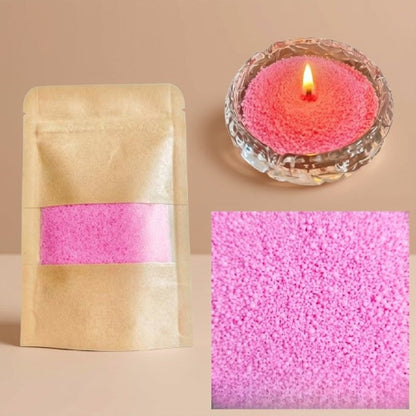 bougie artisanale rose