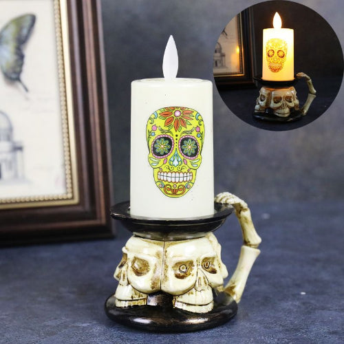bougies halloween led lumineuse crane