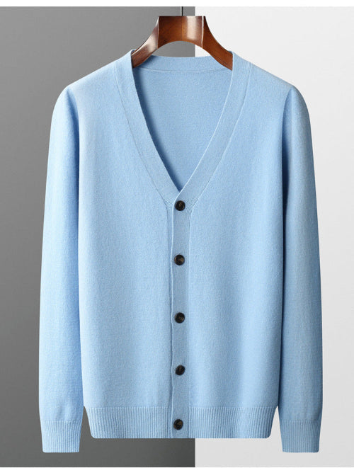 cardigan homme bleu clair