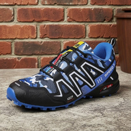 chaussure randonnée homme bleu camouflé
