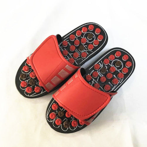 chaussures de massage rouges