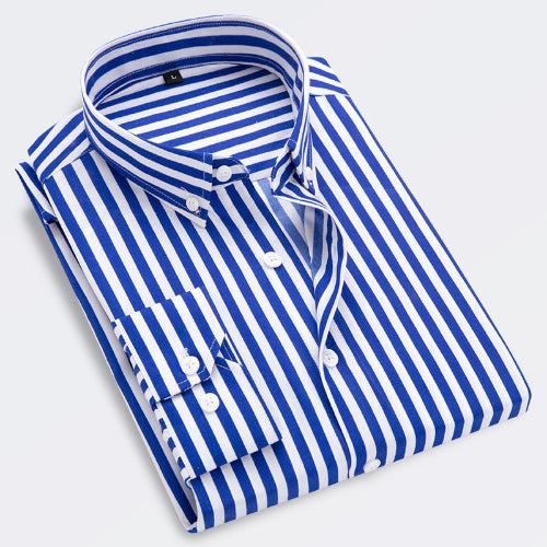 chemise décontractée homme bleu lac