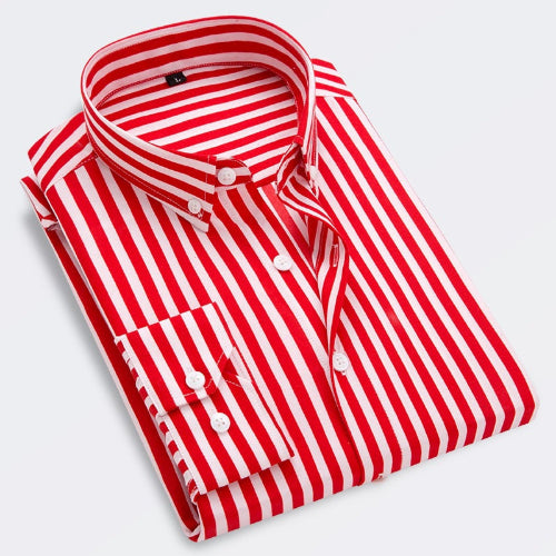 chemise décontractée homme rouge
