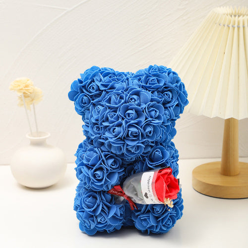 rose eternelle ours bleu