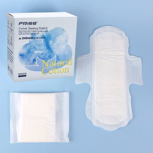 serviette hygienique en coton bleu