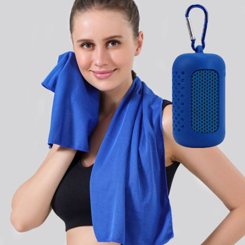 serviette sport bleu fonce