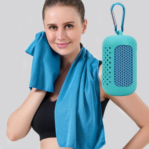 serviette sport bleu